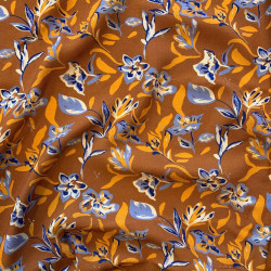 Printed Viscose METTA Brown Sugar / Faience